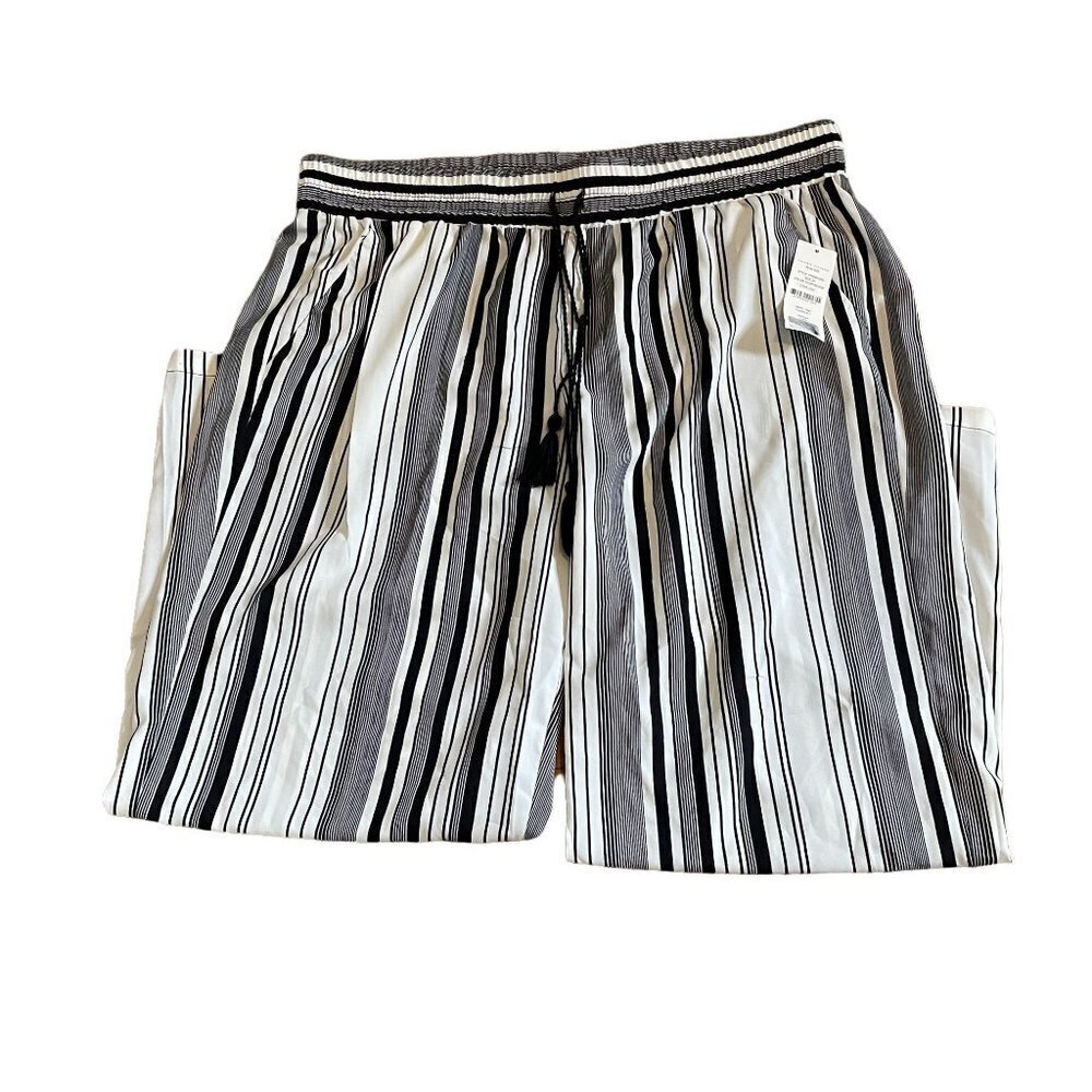 Valerie Stevens Black and Ivory Striped‎ Pants Size 2X